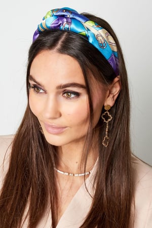 Haarband met patroon Fuchsia Polyester h5 Afbeelding2